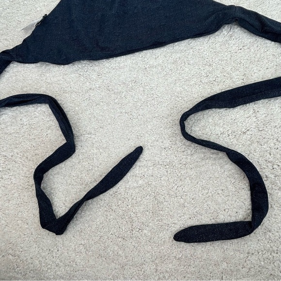 L*SPACE Denim Look Halter Bikini Top - Picture 3 of 13